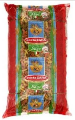 Pasta PASTA ZARA värvilised Fusilli, spiraal 5kg