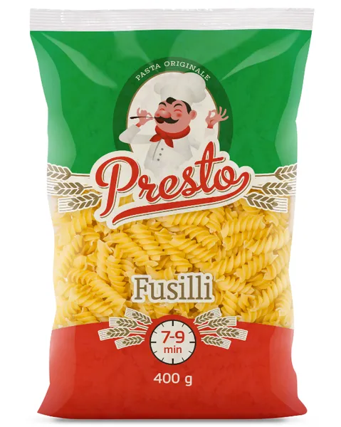 Pasta PRESTO, Fusilli (spiraal), nisujahust, 400g