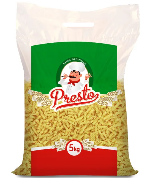Pasta PRESTO, Fusilli (spiraal), nisujahust, 5kg