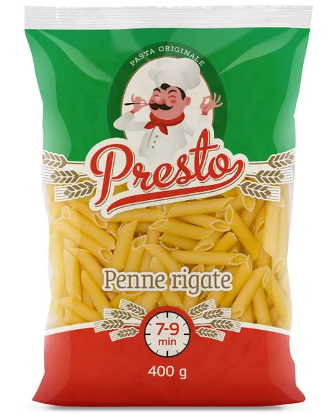 Pasta PRESTO, Penne Rigate, nisujahust, 400g