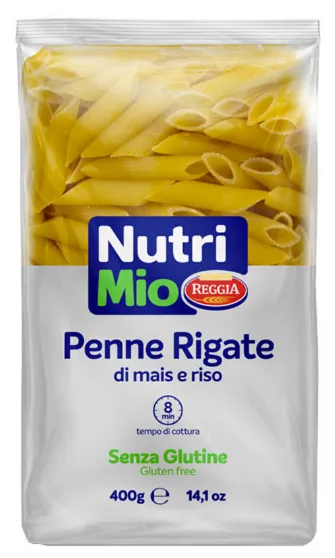 Pasta REGGIA Nutri MIO, PENNE RIGATE, gluteenivaba, maisijahust, 400g