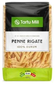 Pasta TARTU MILL, Penne Rigate, durum, 500 g