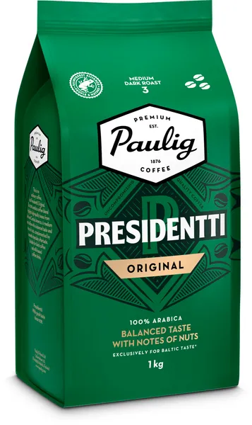 Kohvioad Presidentti Original Strong, PAULIG, 1 kg