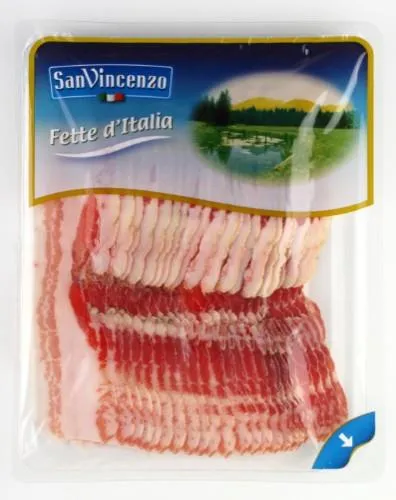 Peekon SAN VINCENZO, Pancetta, mahedamaitseline, vinnutatud, viilutatud, 200g