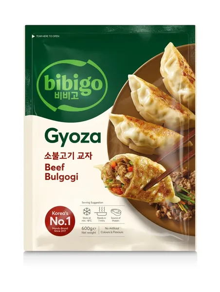 Pelmeenid BIBIGO, Gyoza , Bulgogi maitsega, veiseliha ja köögiviljade täidisega, külmutatud, 600g