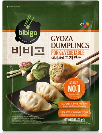 Pelmeenid BIBIGO, Gyoza, sealiha ja köögiviljadega, külmutatud, 600g