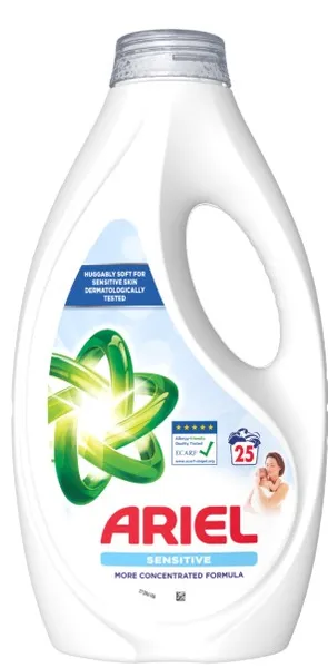 Pesugeel Sensitive, 25 pesukorda, ARIEL, 1,125 L