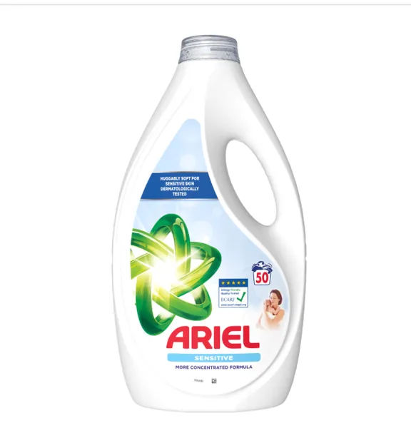 Pesugeel Sensitive, 50 pesukorda, ARIEL, 2,25 L