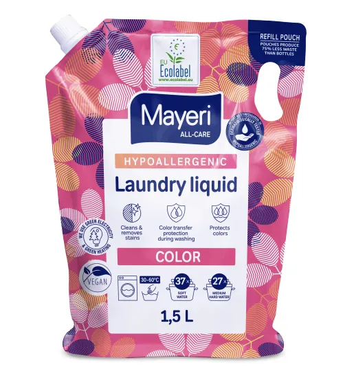 Pesugeel MAYERI ALL-CARE Color hüpoallergeenne, täitepakk, 1,5L