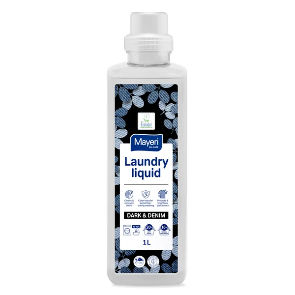 Pesugeel MAYERI, Black&Dark All-Care, 1L, 20 pesukorda