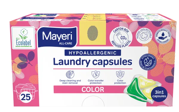 Pesugeelikapslid MAYERI All - Care Color hüpoallergeenne, 25tk