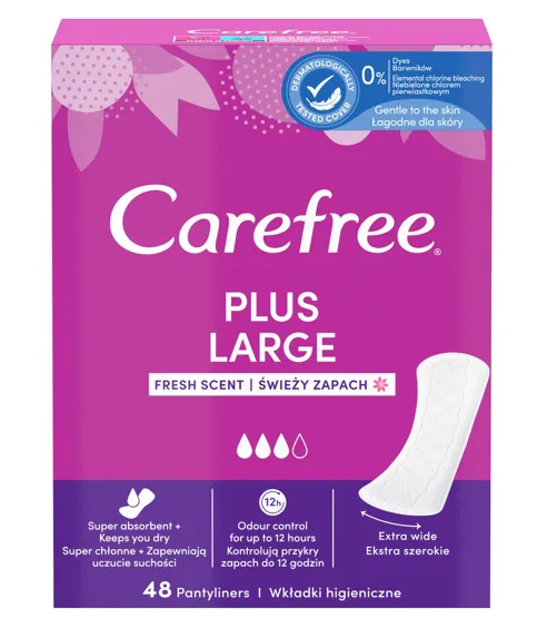 Pesukaitse CAREFREE Plus Large Fresh 48tk