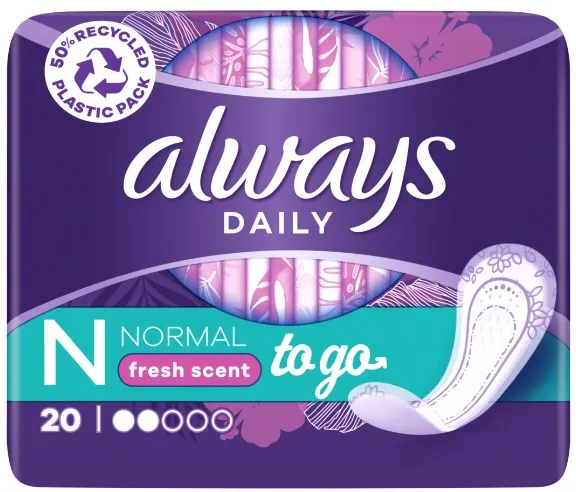 Pesukaitsmed ALWAYS Dailies To Go Fresh Scent, 20tk