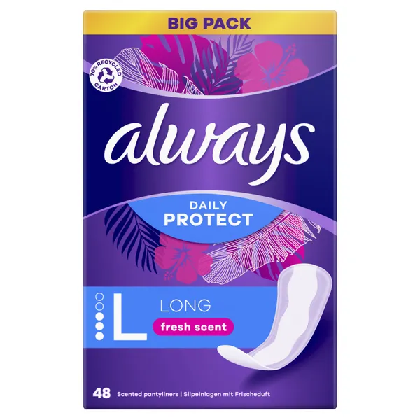 Pesukaitsmed ALWAYS Long Fresh Scent, 48tk