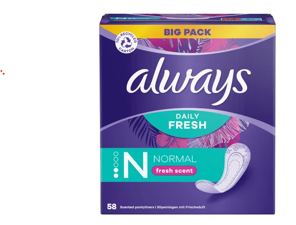 Pesukaitsmed ALWAYS Normal Fresh Scent, 58tk