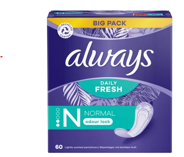 Pesukaitsmed ALWAYS Normal Odour Lock, 60tk
