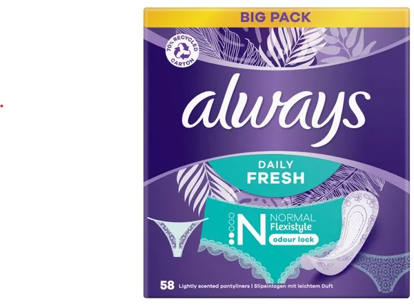 Pesukaitsmed ALWAYS Normal Odour Lock Flexistyle, 58tk