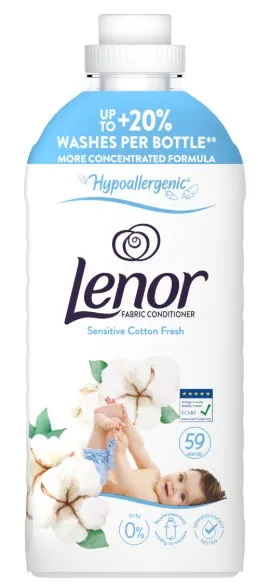 Pesuloputusvahend LENOR Sensitive Cotton Fresh, 59 pesukorda, 1239ml