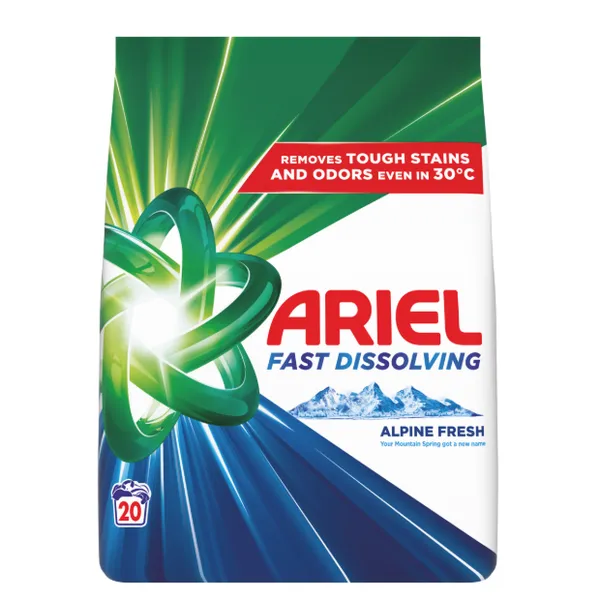 Pesupulber ARIEL Mountain Spring, 20 pesukorda, 1,1kg