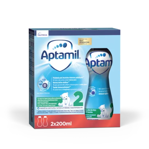 Piimasegu nr.2 APTAMIL alates 6 kuust, 2x200ml
