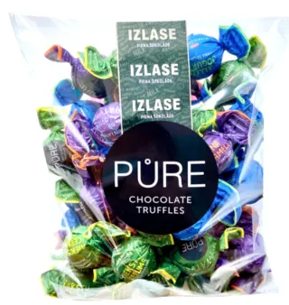 Piimašokolaadi trühvlid PURE täidisega, assortii 500g