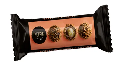 Šokolādes trifeles PURE CHOCOLATE ar marcipāna krēma pildījumu 32g