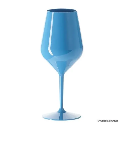 Vairākkārt lietojamā glāze vīnam/kokteiļiem GOLD PLAST, PP, 470ml, zila, 0.12kg, 1gab