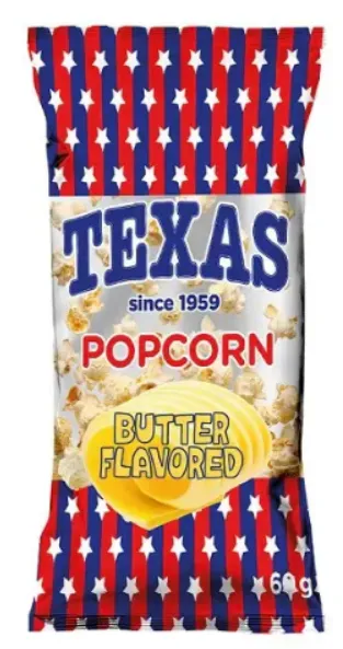 Võimaitseline popcorn, TEXAS, 60 g
