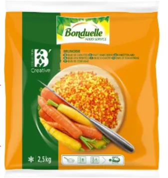 Porgandid BONDUELLE "Brunoise" hakitud, külmutatud  2,5kg
