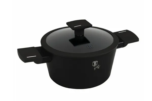 Pott BERLINGER HAUS, Matte Black, kaanega, alumiinium, 2.6 L, D 20 cm, H 10.4 cm, tk