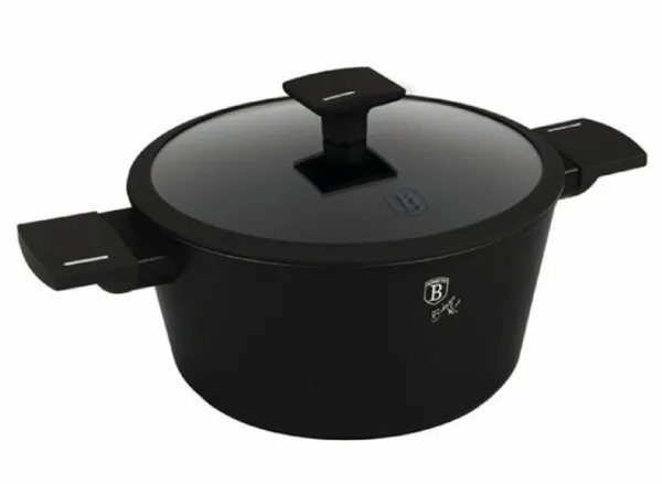 Pott BERLINGER HAUS, Matte Black, kaanega, alumiinium, 4,1 L, D 24 cm, H 11,8 cm, tk