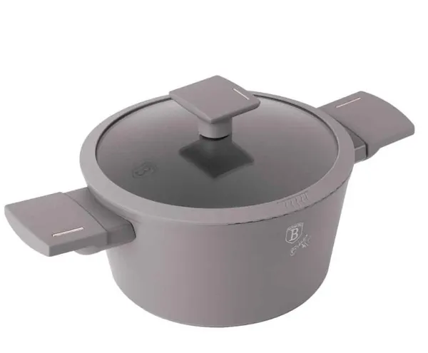 Pott kaanega BERLINGER HAUS, Taupe, mittenakkuva kattega, alumiinium, 2,6 L, D 20 cm, H 10,4 cm, tk