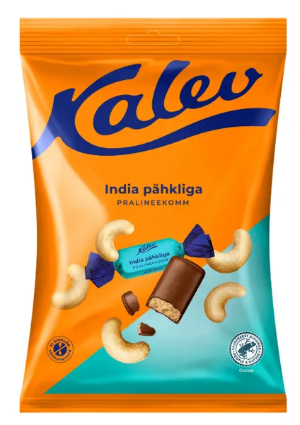 Pralineekompvek India pähkliga KALEV175g