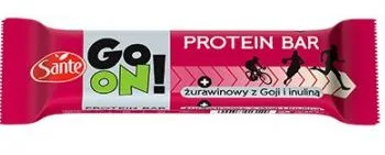 Proteiinibatoon SANTE GO ON, jõhvikad, goji marjad ja inuliin, 50g