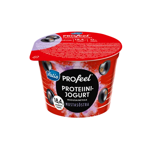 Proteiinijogurt VALIO, PROfeel, mustasõstra, magusainetega, 200g