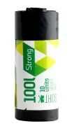 Prügikotid 100 L, must,  SORTEX, LDPE, 35 mic, 10 tk