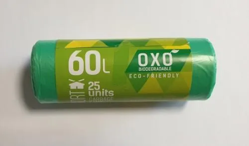 Prügikotid BIO 60 L, SORTEX, HDPE, 13mic, 25tk