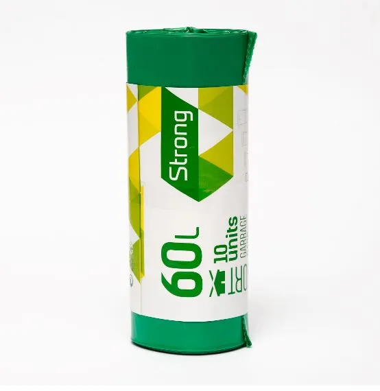 Prügikotid SORTEX, 60L, 30mk, 60 x 75cm, rohelised, 10tk.