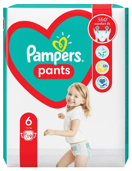 Püksmähkmed PAMPERS CP S6, 19tk