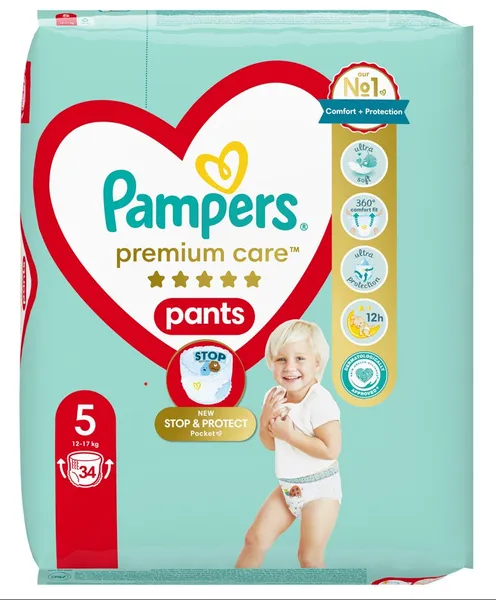 Püksmähkmed Premium Care, Value Pack S5, PAMPERS, 11-17kg/34 tk
