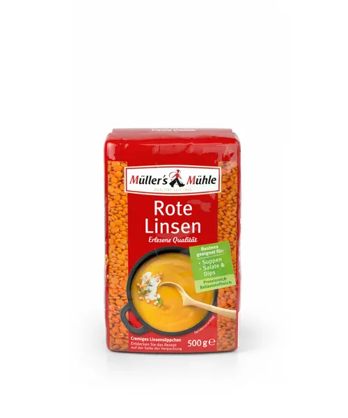 Punased läätsed MÜLLER'S MÜHLE, 500g