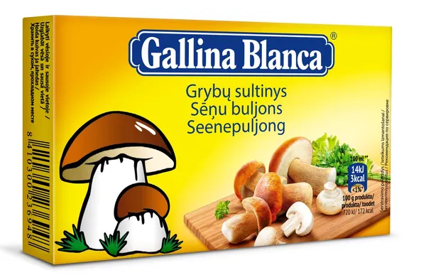 Puravikumaitseline seenepuljong, GALLINA BLANCA, 80 g