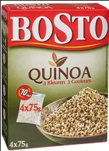 Quinoa, kolmevärviline 4x75g, BOSTO, 300 g