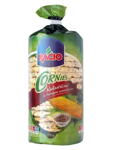 Galetes Racio kukurūzas plācenīši ar linsēklām 115g