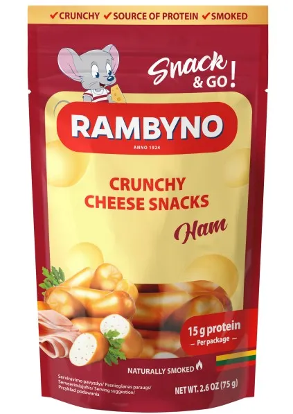 RAMBYNO Sulatatud suitsujuustusnäkk singiga, rasva 45%, 75 g
