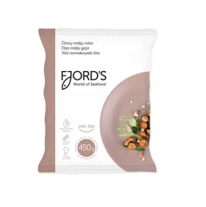 Rannakarbiliha FJORD'S, 200/300, aurutatud, 10% glasuur, külmutatud, 500g/ 450g