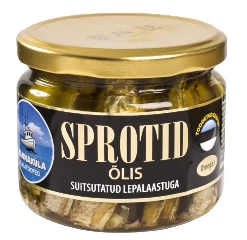 RANNAKÜLA Sprotid õlis  250g (klaaspurk)