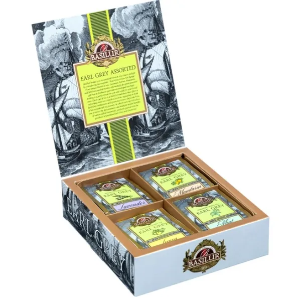 Maitsestatud rohelise tee assortii “Earl Grey”, BASILUR, teekotikestes, 60 g (40 tk)