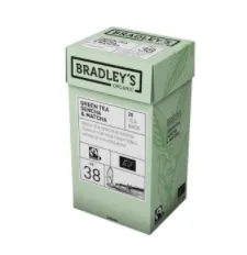 Roheline tee Bradley's Sencha & Matcha 25tk FTO, teekott ümbrikus