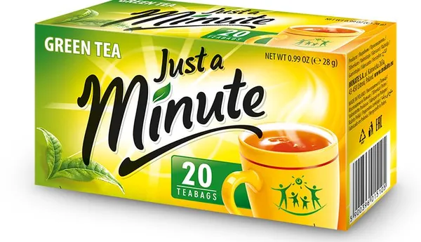 Roheline tee JUST A MINUTE, 28g, 20tk teekott